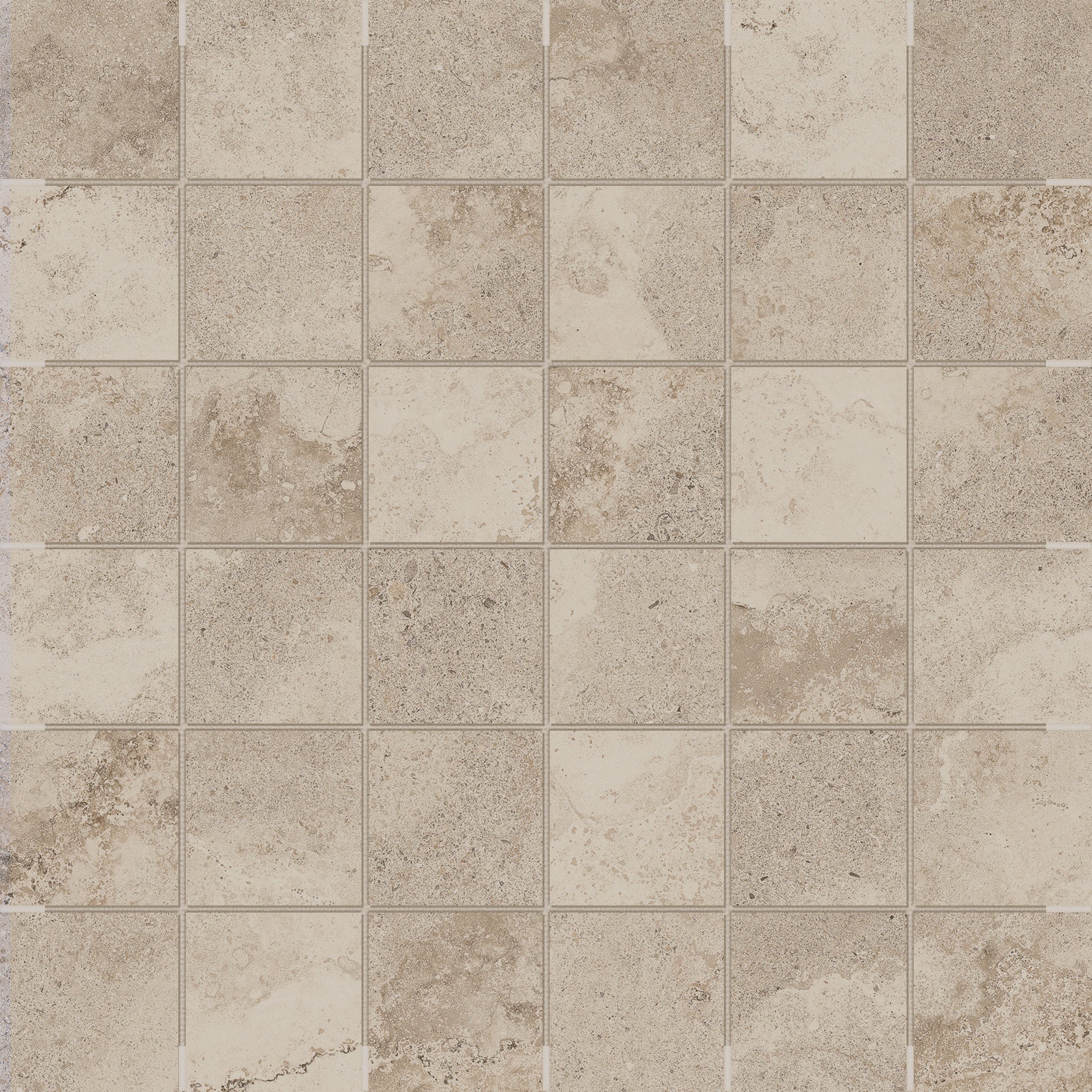 Veneta Ardesia porcelain mosaic by Anatolia, top-down product view, 11 25/32"×11 25/32"×11/32" size. Turkish porcelain for floors and walls.