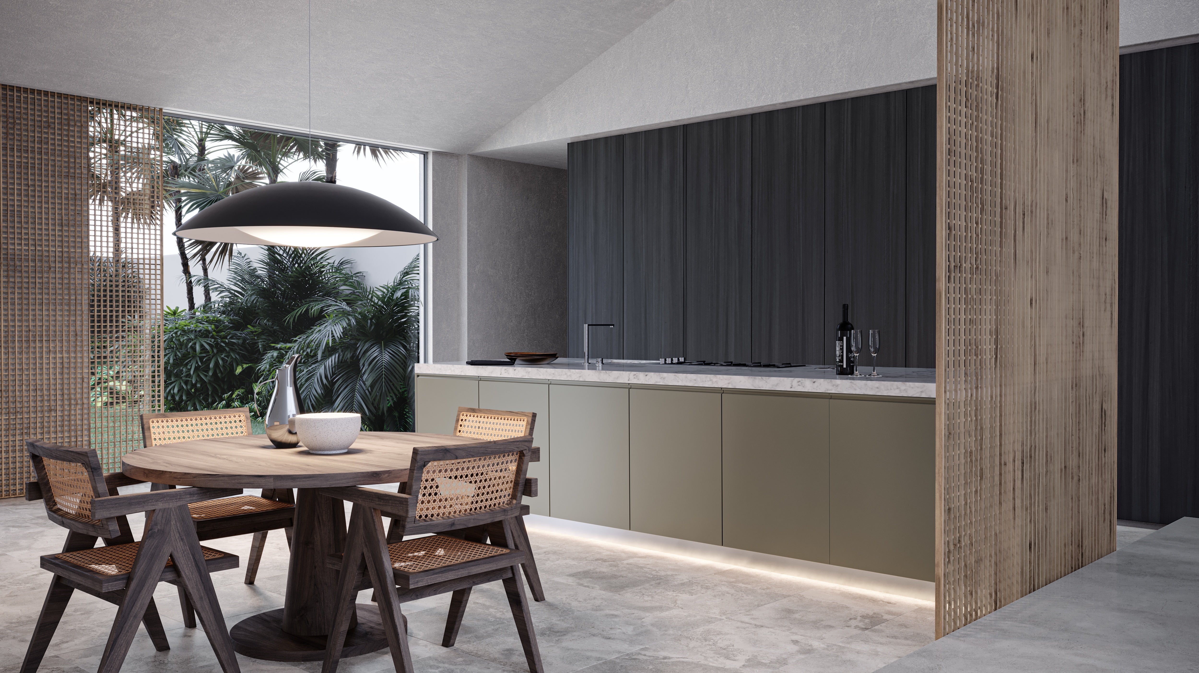 Veneta Grigio porcelain trim by Anatolia, top-down product view, 3"×12"×11/32" size. Turkish porcelain for floors and walls.