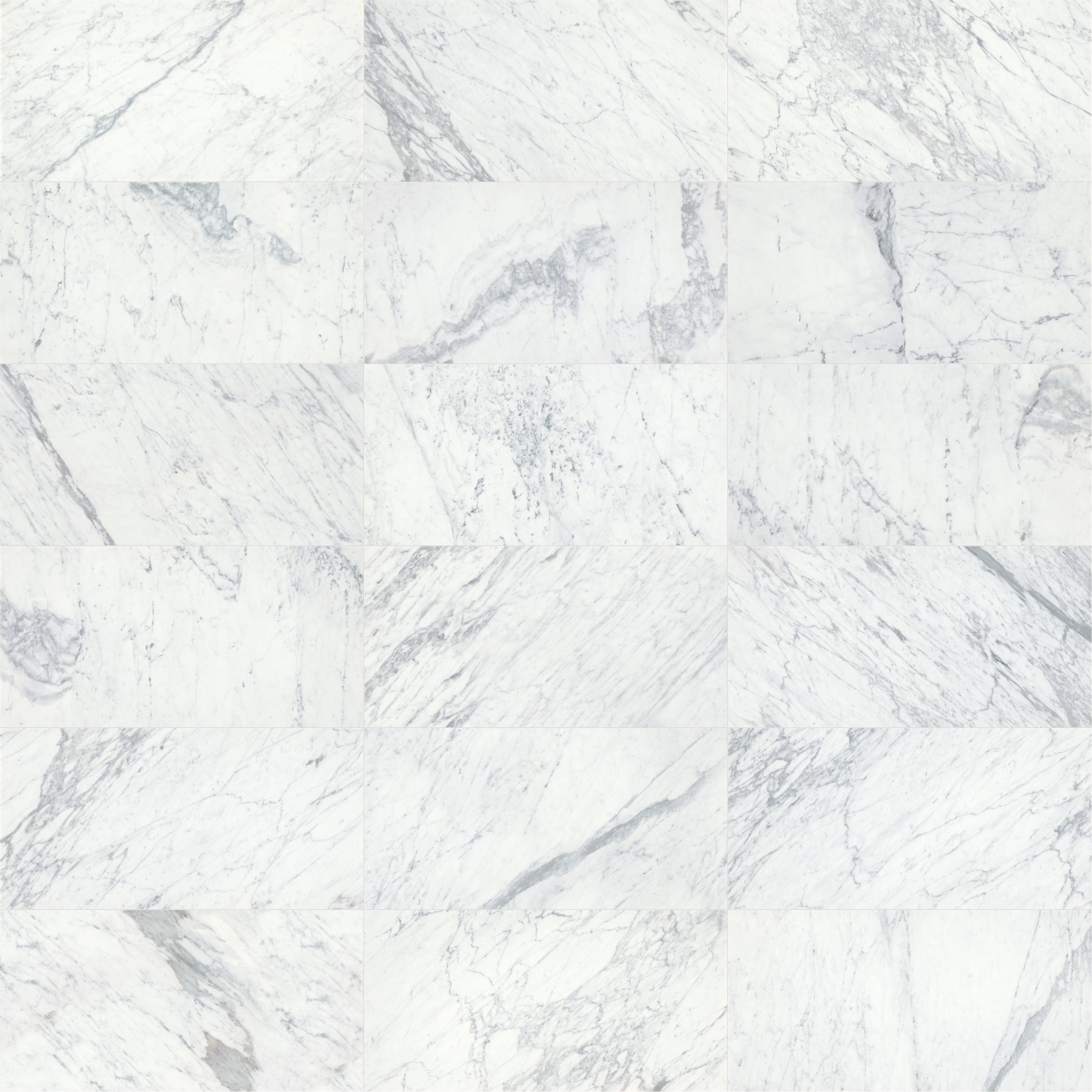 Virtue Bianco marble trim by Anatolia, top-down product view, 1/2"×12"×5/8" size. Turkish marble for floors and walls.