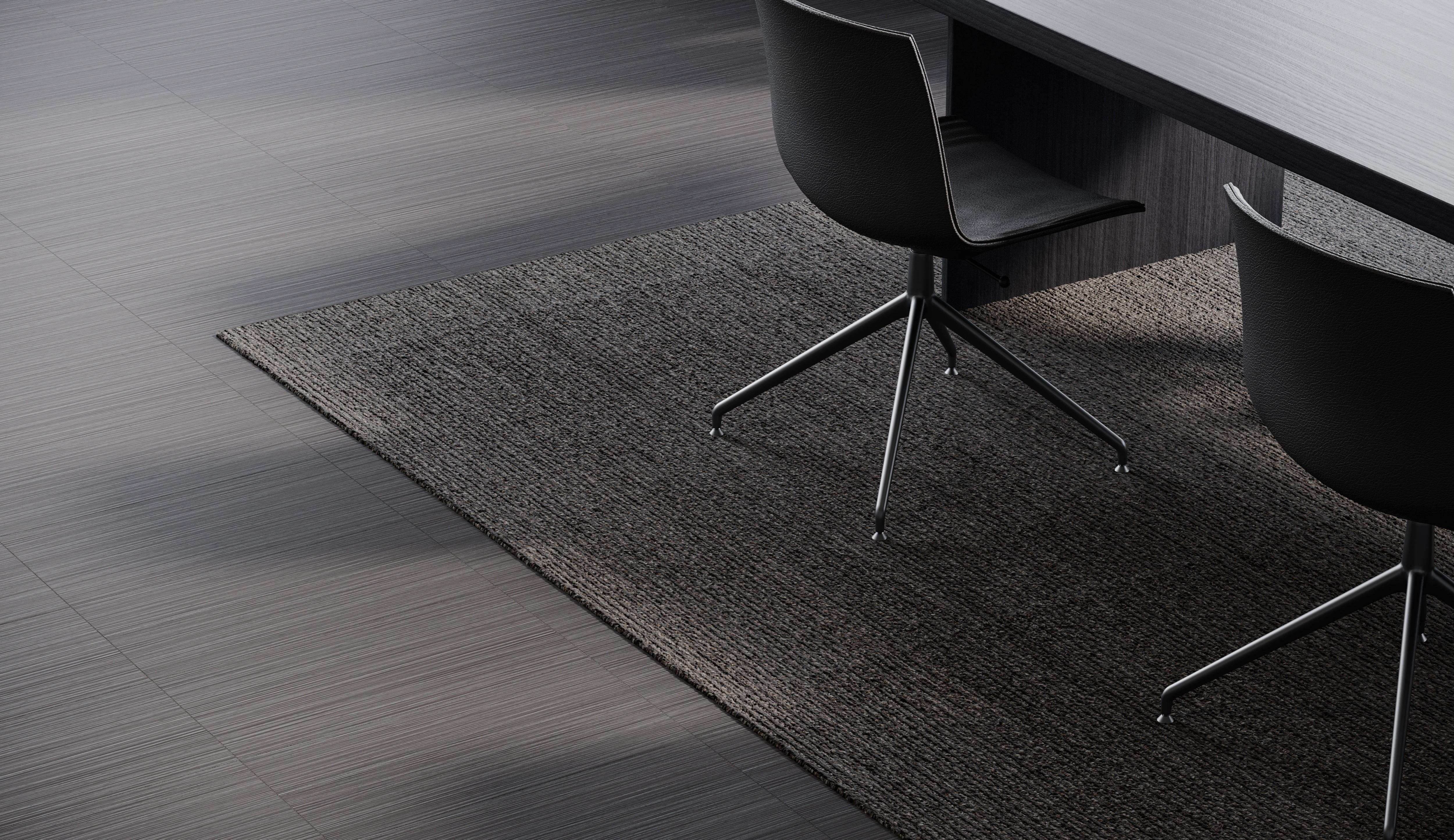 Zera Annex Carbon porcelain trim by Anatolia, top-down product view, 3"×24"×11/32" size. Malaysian porcelain for floors and walls.