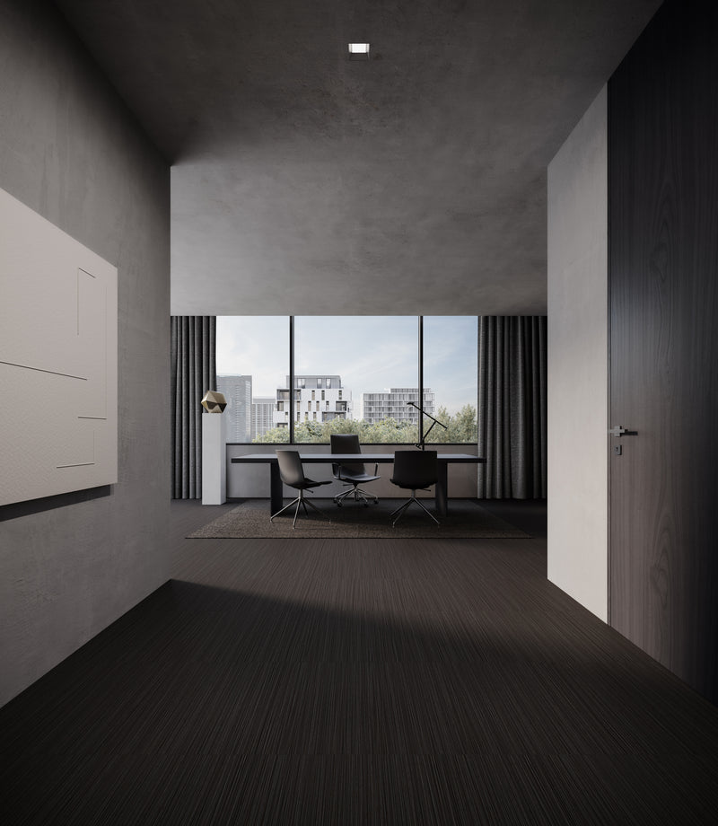 Anatolia Zera Annex Carbon matte porcelain tile in a room setting — available at Surface Group lifestyle image