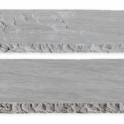 appalachian grey old world flagstone artisan paver tread molding 12 by 48 by 2 inch exterior applications manufactured by f and m supply distributed by surface group