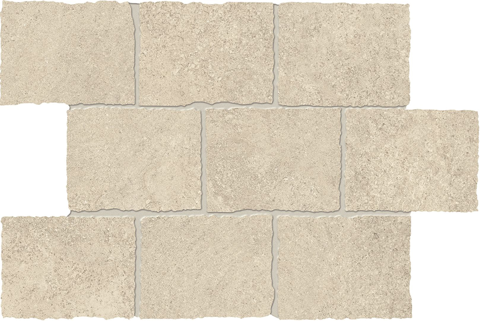 Landscape Sabbia porcelain mosaic tile by Emil, silktech finish, 11 13/16"x17 11/16"x9.5-mm size. Premium Italian porcelain for floors and walls.