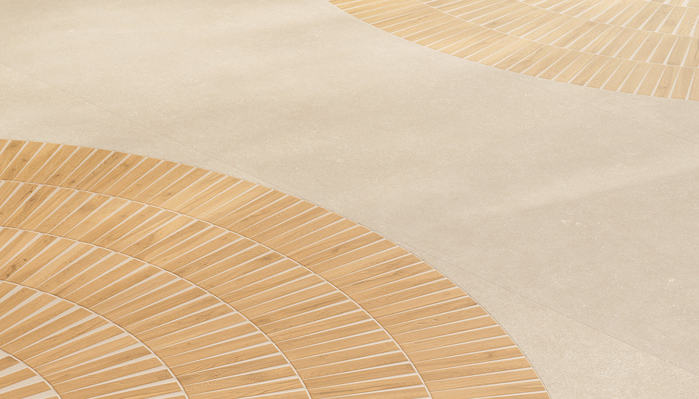 Playwood Pure Oak porcelain field tile by Emil, naturale finish, 2 1/8"x11 13/16"x9.5-mm size. Premium Italian porcelain for floors and walls.