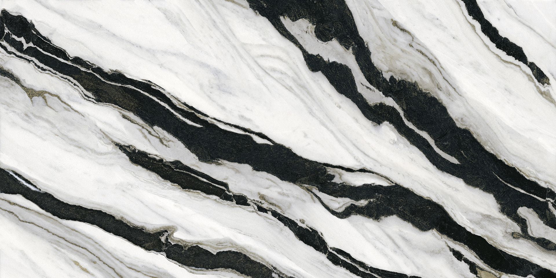 Level Marmi Panda porcelain field tile by Emil, lappato matt finish, 63 25/32"x127 9/16"x12-mm size. Premium Italian porcelain for floors and walls.
