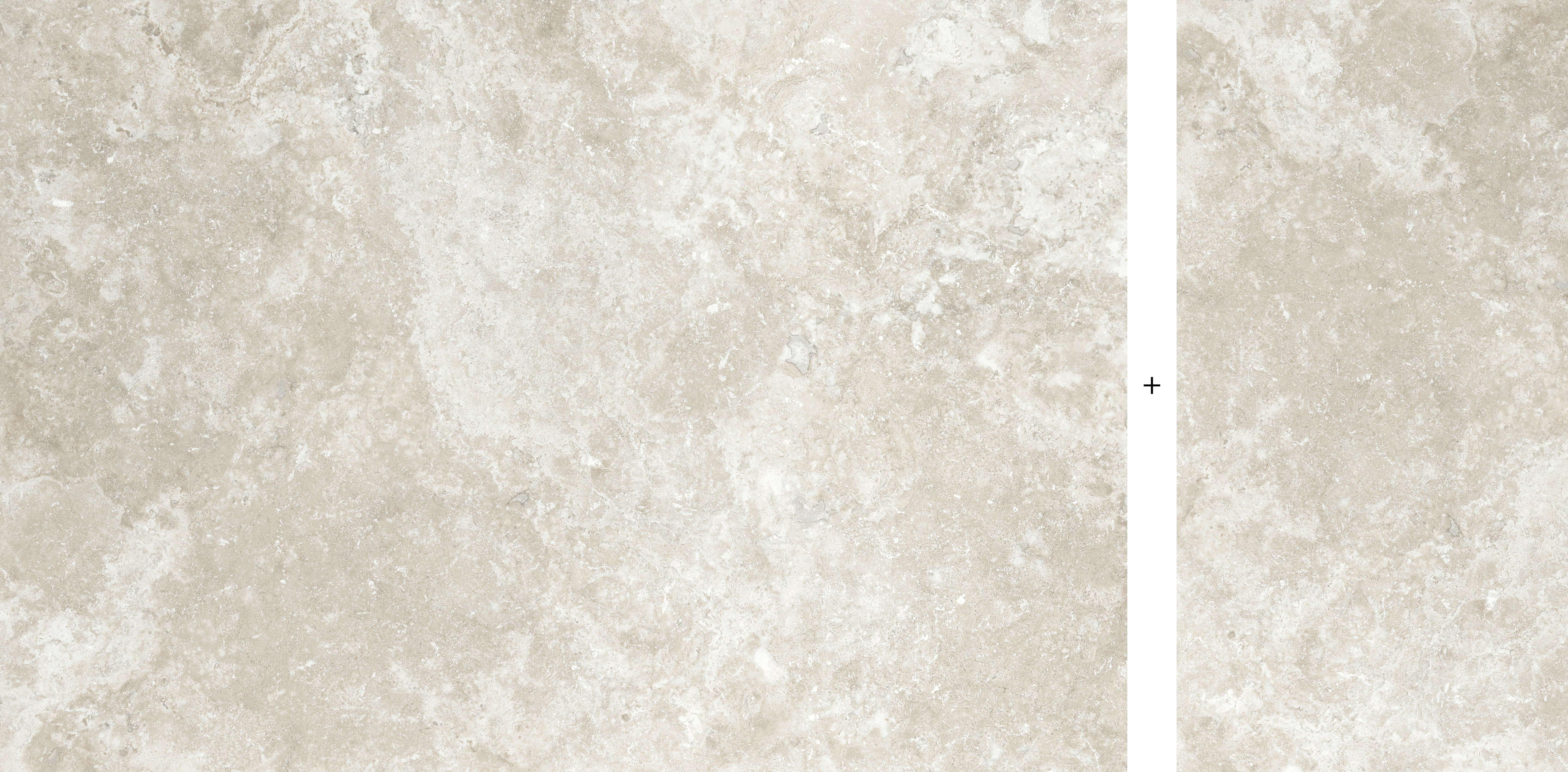 FRONTIER20 Cross Cut White porcelain pavers, top-down product view, 2 pcs / 7.75 sqft / 0.7874" thick size. Premium porcelain for floors and walls.