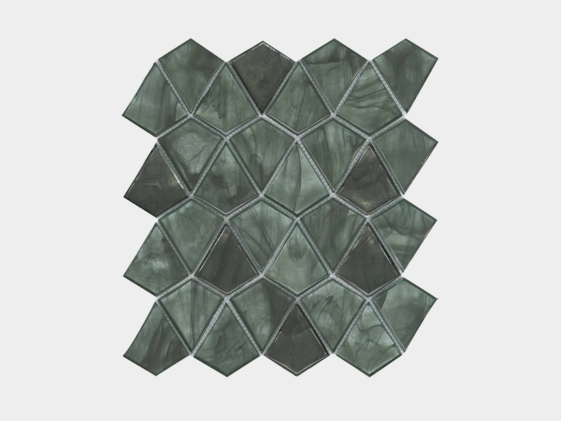 Aqua Green Mosaic (10x11x6-mm | gloss)