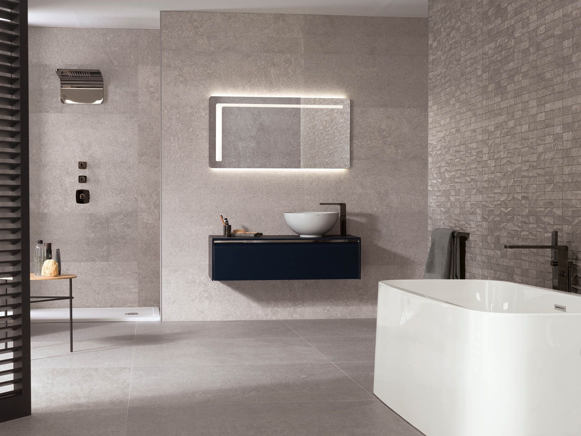 Prada Acero Floor Tile (47x47x8.5-mm | matt)