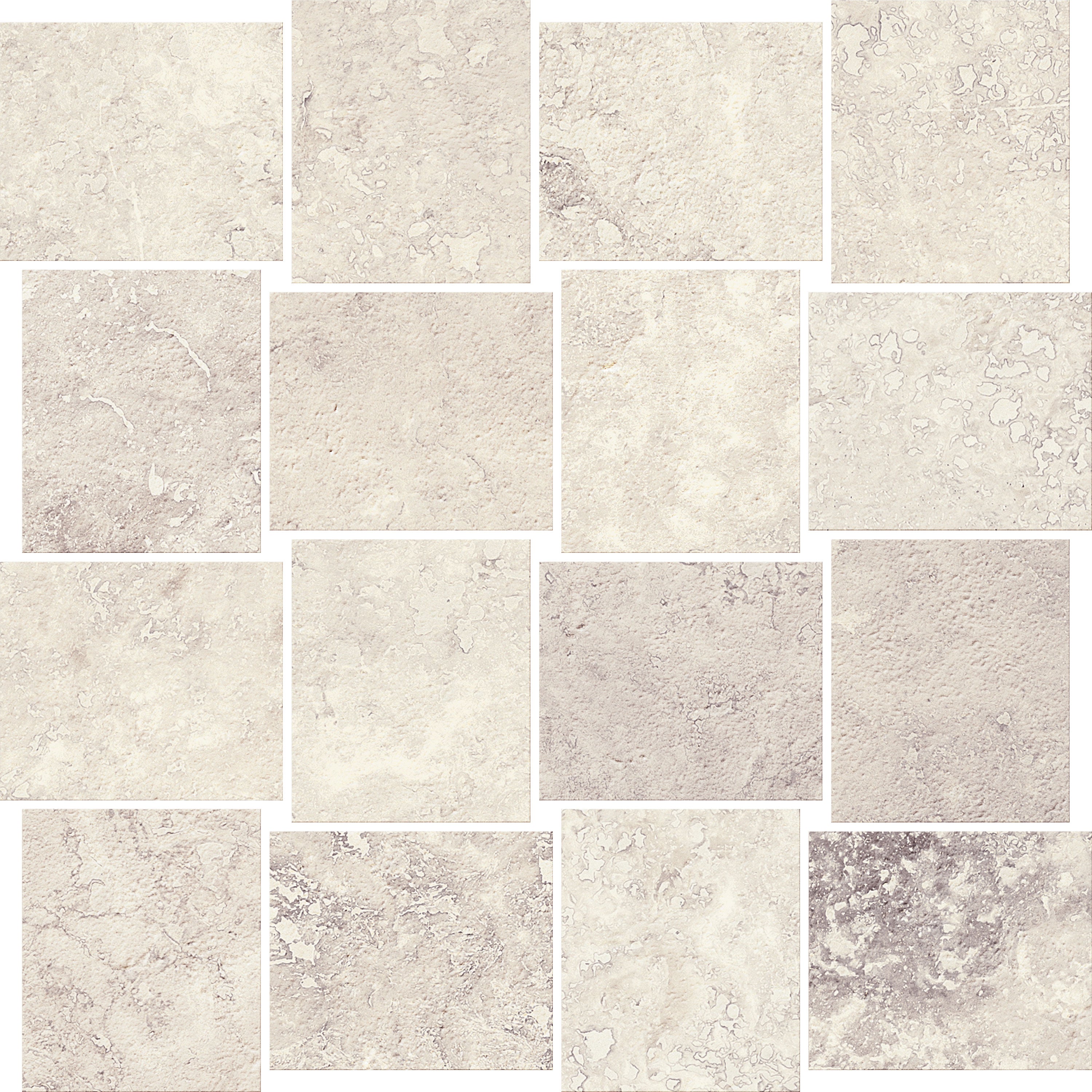 Trail Cross Cut Pearl porcelain mosaic, top-down product view, 12"×12"×11/32" size. Premium porcelain for floors and walls.