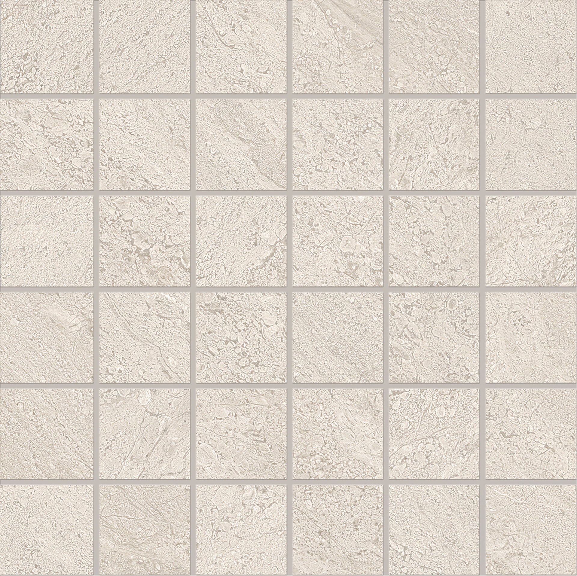 Pietra di Orosei Grigio Conchiglia porcelain mosaic tile by Emil, silktech finish, 11 1/2"x13 1/16"x9-mm size. Premium Italian porcelain for floors and walls.