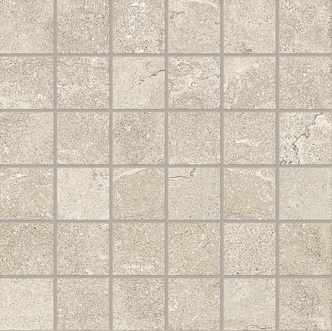 MaPierre BEIGE porcelain mosaic tile by Emil, naturale finish, 12"x12" size. Premium Italian porcelain for floors and walls.