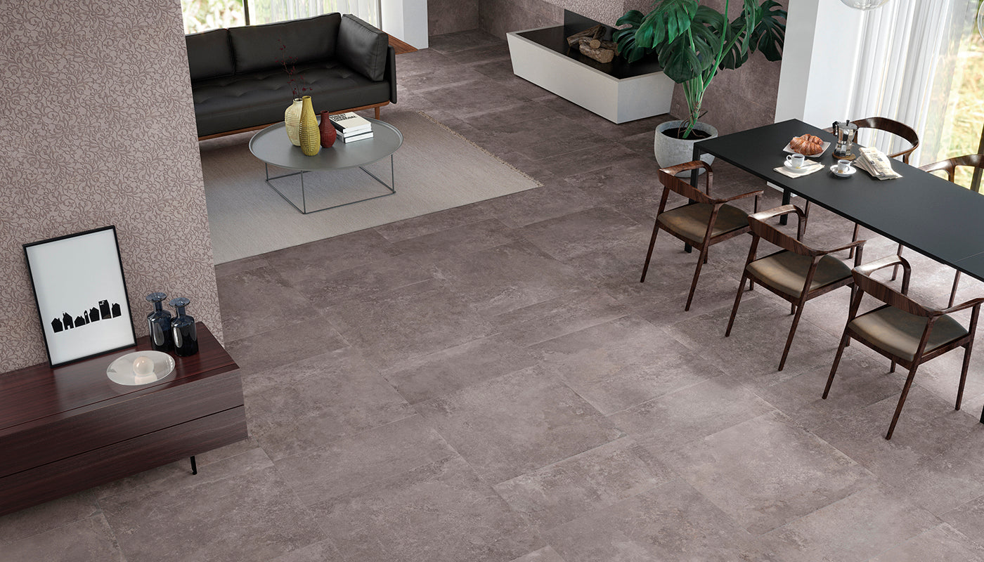 Heritage URBAN porcelain mosaic tile by Emil, naturale finish, 12"x24" size. Premium Italian porcelain for floors and walls.