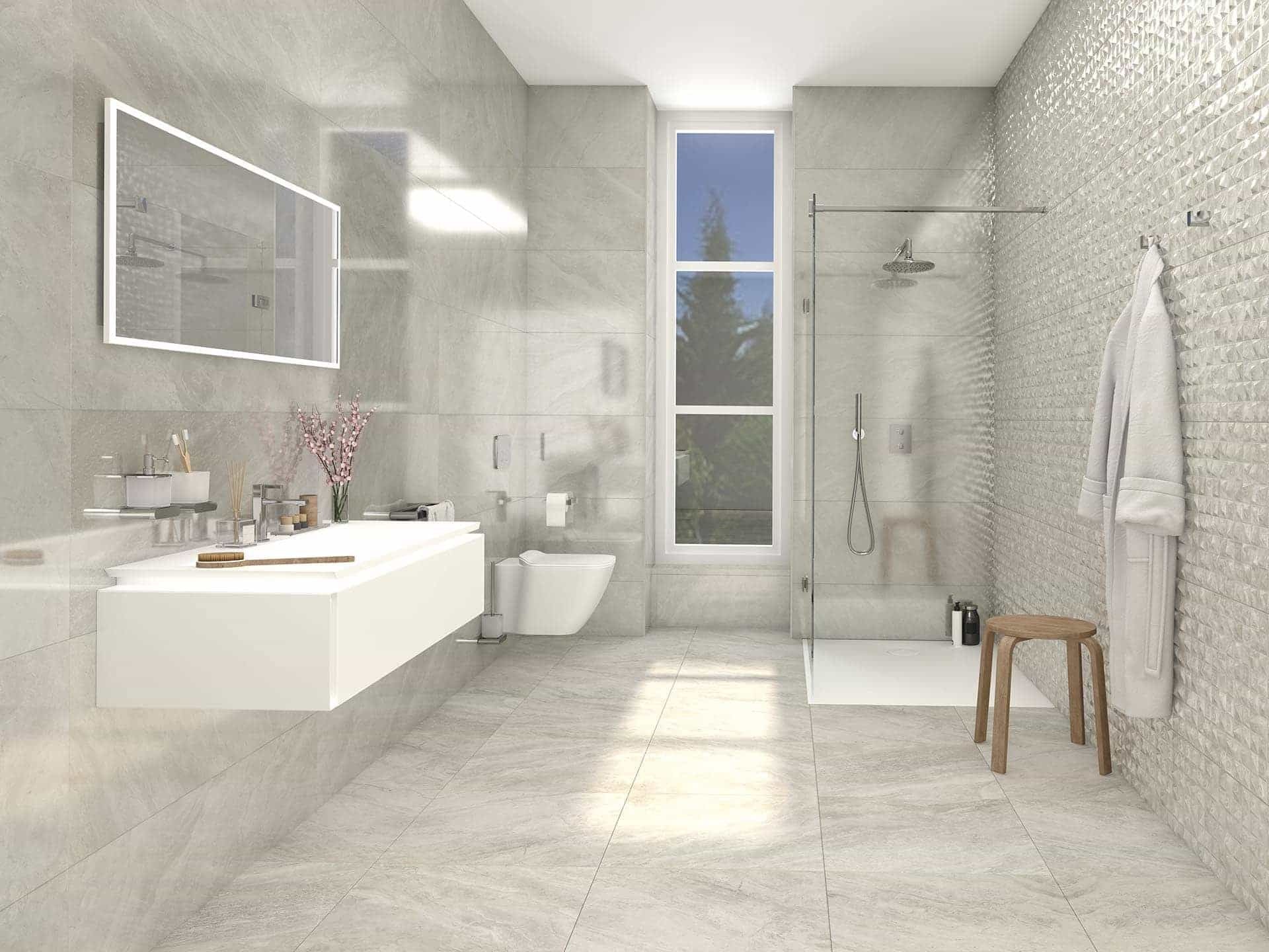 Indic Gray Cubik Wall Tile (18x47x11-mm | matt)