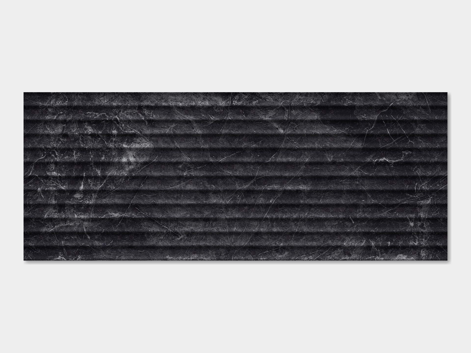 Velluto Nero Line Wall Tile (23x59x12.5-mm | matt)