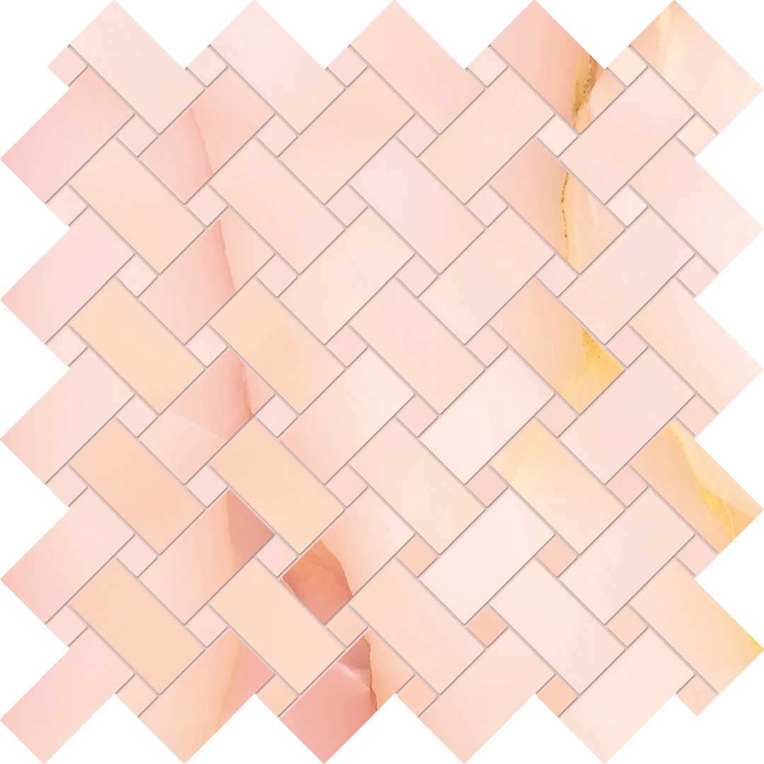 Tele di Marmo Pure Onyx Onyx Malva porcelain decorative accent tile by Emil, full lappato finish, 11 13/16"x11 13/16"x9-mm size. Premium Italian porcelain for floors and walls.