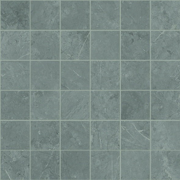 GRAYSTONE: Dark Porcelain 2X2 Straight Stack Mosaic (12"x12"x8-mm | matte)