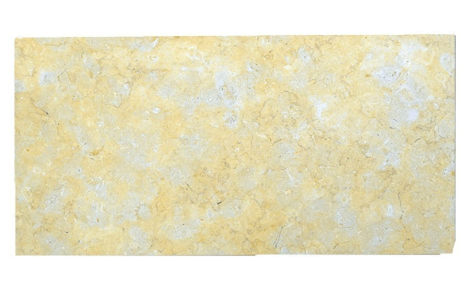 Jerusalem Gold limestone trim, top-down product view, 3/4" size. Premium limestone for floors and walls.