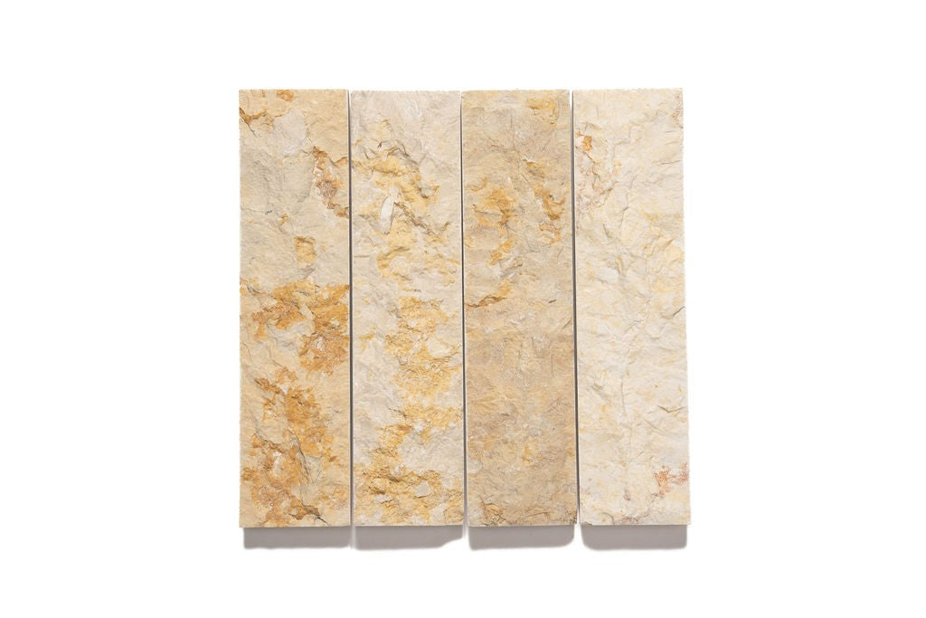 Jerusalem Gold limestone mosaic, product image 2, 12 5/8"×13 5/16" size. Premium limestone for floors and walls.