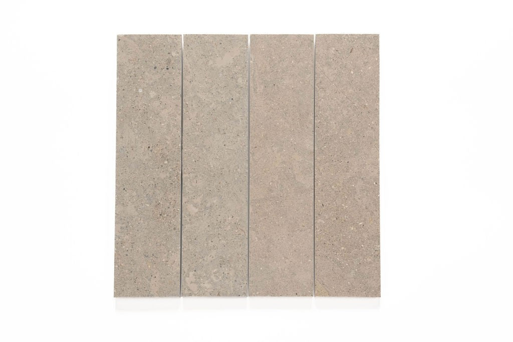 Lagos Azul limestone field tile, product image, 12"×3/8" size. Premium limestone for floors and walls.