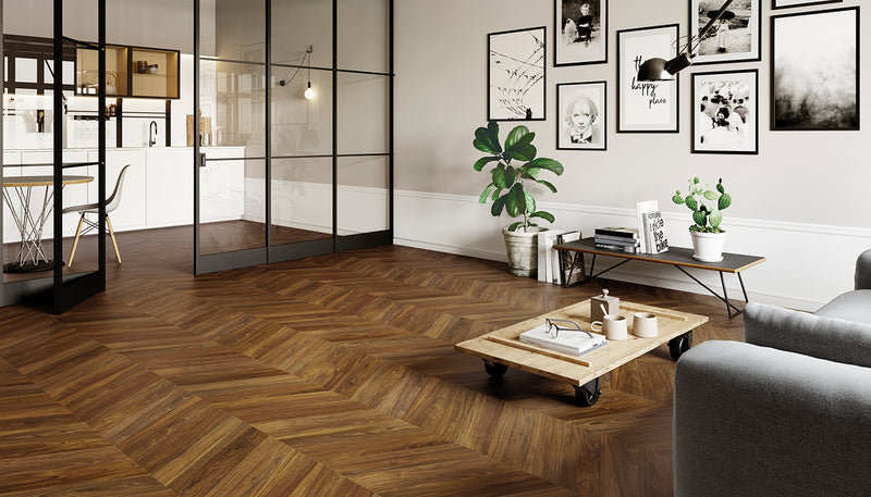 Porcelain Stoneware Acif Elegance Wood Wood Living-room Mohogany lifestyle image
