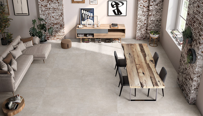 Porcelain Stoneware Emil Be-square Concrete Living-room Concrete lifestyle image