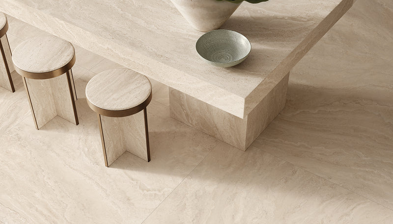 Porcelain Stoneware Emil Dualtravertine Stone,brick Beige Poro Aperto,beige Poro Chiuso lifestyle image