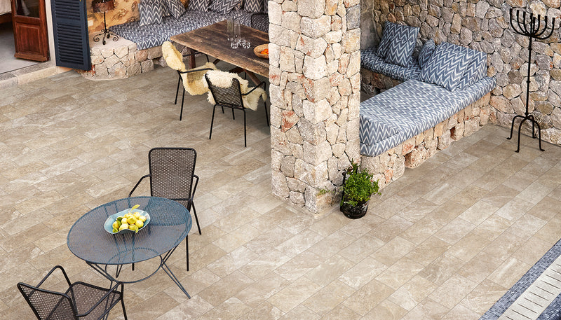 Porcelain Stoneware Emil Externa Stone Outdoor Space Sabbia lifestyle image