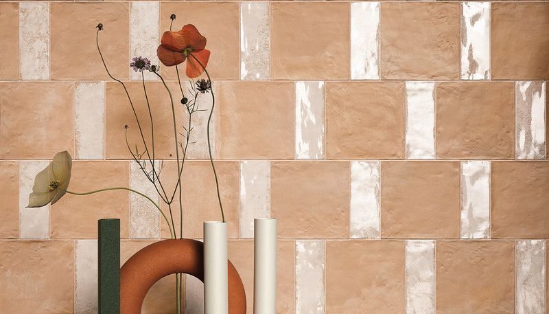 Porcelain Stoneware Emil Forme Terracotta,brick Image Detail Bianco Majolica Lux,rosato Fondo lifestyle image