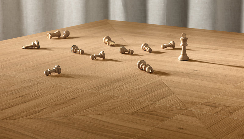 Porcelain Stoneware Emil Playwood Wood,brick Image Detail Intense Oak Playtangram lifestyle image