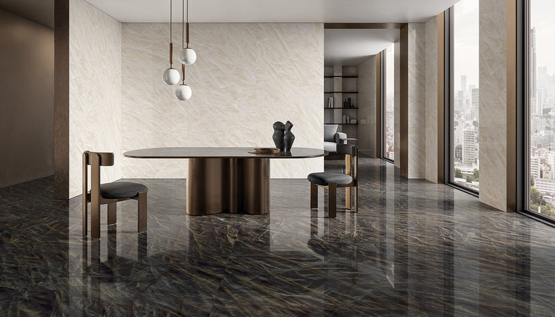 Porcelain Stoneware Emil Tele Di Marmo Crystal Marble Office Vitrum White Vitrum,vitrum Black Vitrum lifestyle image