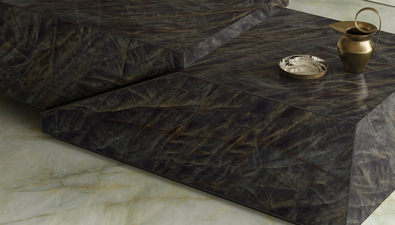 Porcelain Stoneware Emil Tele Di Marmo Crystal Marble Image Detail Extra Light Green Extra,vitrum Black Vitrum lifestyle image