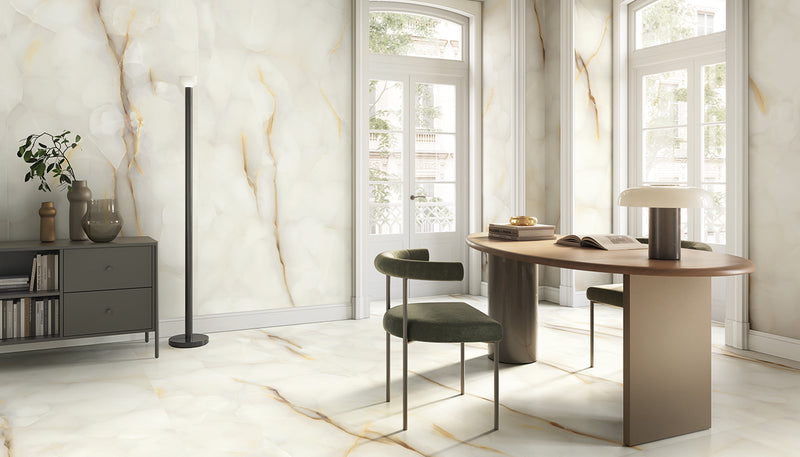 Porcelain Stoneware Emil Tele Di Marmo Pure Onyx Marble Office Onyx Perla lifestyle image