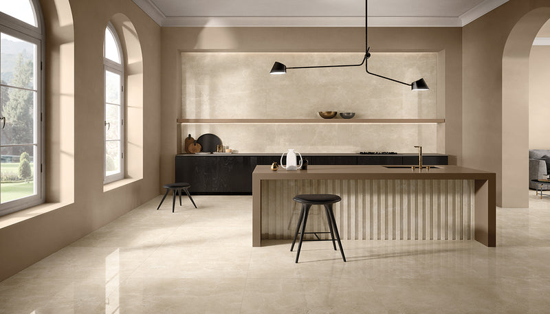 Porcelain Stoneware Emil Tele Di Marmo Reloaded Marble Kitchen Marfil Ordonez Base lifestyle image