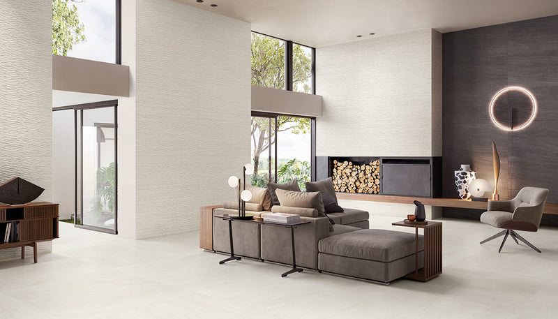 Porcelain Stoneware Ergon Elegance Pro Stone Living-room White ,anthracite lifestyle image
