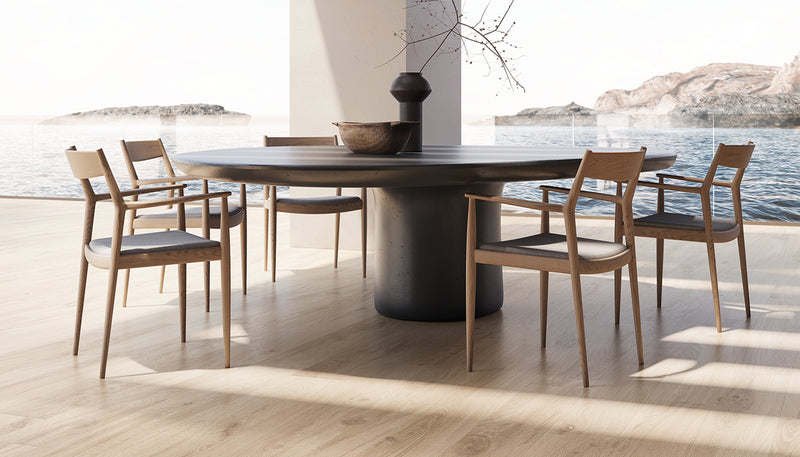 Porcelain Stoneware Ergon I-wood Wood Dining Room Rovere Pallido lifestyle image
