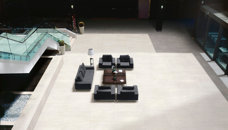 Porcelain Stoneware Ergon Stone Project Stone Public Space White Controfalda lifestyle image
