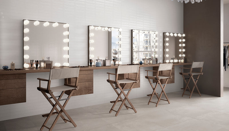 Porcelain Stoneware Ergon Tr3nd Wood,concrete Public Space Grey Concrete,pure White Majolica lifestyle image