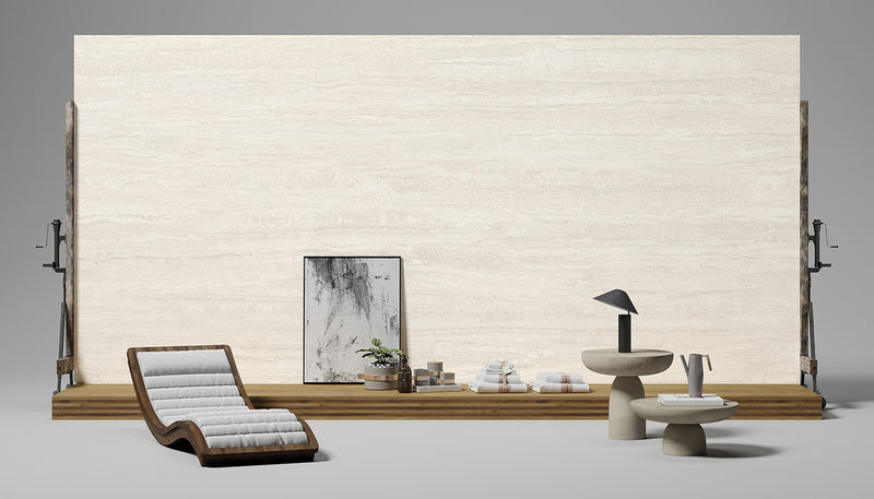Porcelain Stoneware Level Level Stone Concrete,stone Image Detail Travertino White lifestyle image