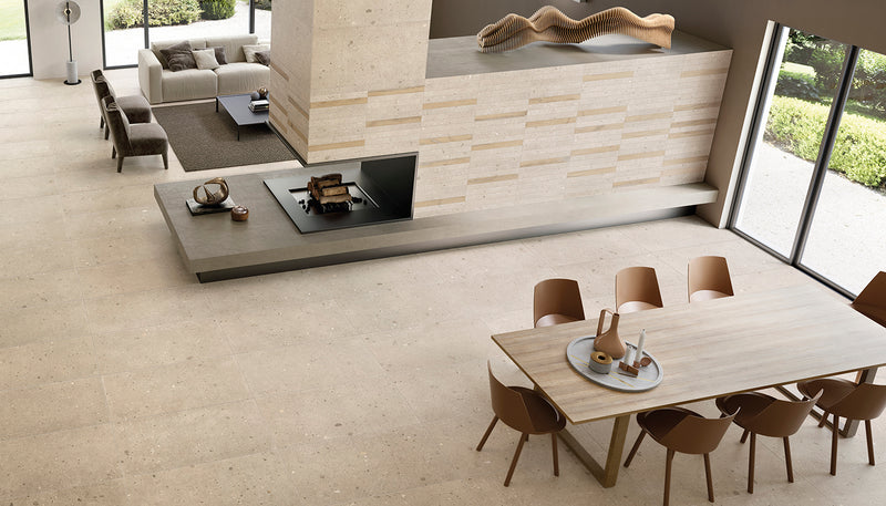 Porcelain Stoneware Provenza Ego Stone Living-room Sabbia lifestyle image