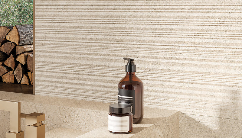 Porcelain Stoneware Provenza Pietra Di Orosei Stone Image Detail Corda Rilievi lifestyle image