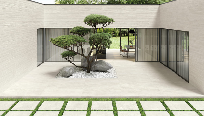 Porcelain Stoneware Provenza Re-play Concrete Concrete Outdoor Space White Recupero,white Cassaforma 3d lifestyle image