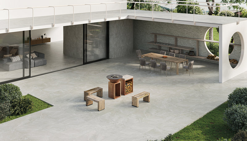 Porcelain Stoneware Provenza Salt Stone Stone Outdoor Space Grey Ash lifestyle image