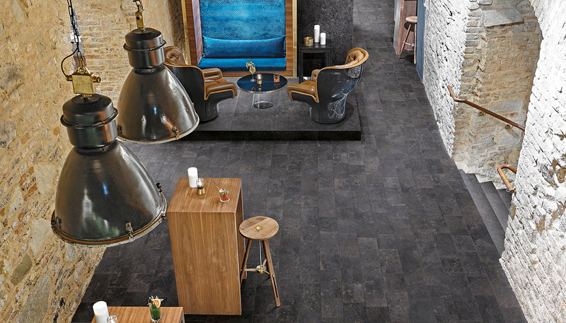 Porcelain Stoneware Provenza Unique Bleu Restaurant Anthracite Noble lifestyle image