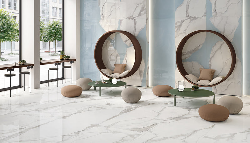 Porcelain Stoneware Provenza Unique Marble Marble Restaurant Calacatta Regale Marmo,calacatta Regale Decoro Ambra lifestyle image