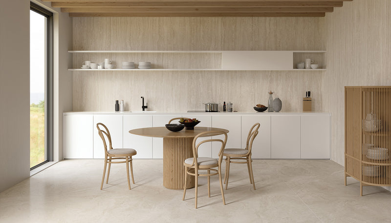 Porcelain Stoneware Provenza Unique Travertine Stone Kitchen White Vein Cut,white Minimal lifestyle image