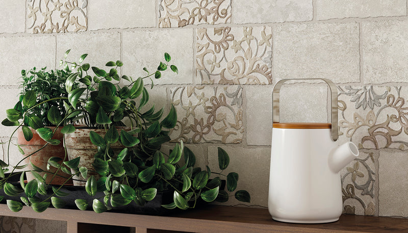 Porcelain Stoneware Viva Heritage Stone Image Detail Ivory lifestyle image