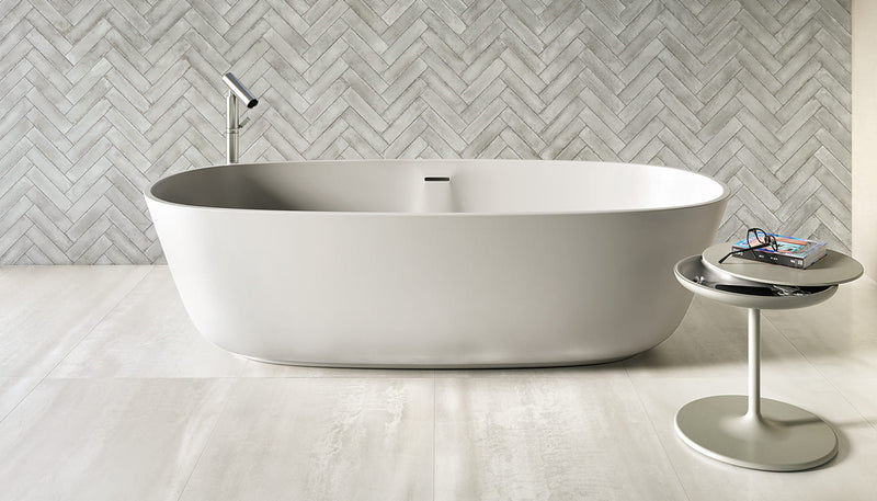 Porcelain Stoneware Viva Metallica Metal,brick Steel White lifestyle image