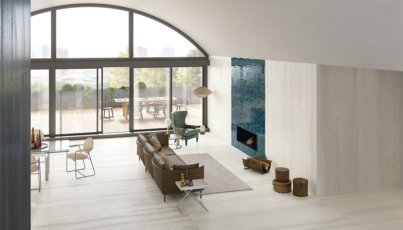 Porcelain Stoneware Viva Metallica Metal,brick Living-room Steel White ,calamine lifestyle image