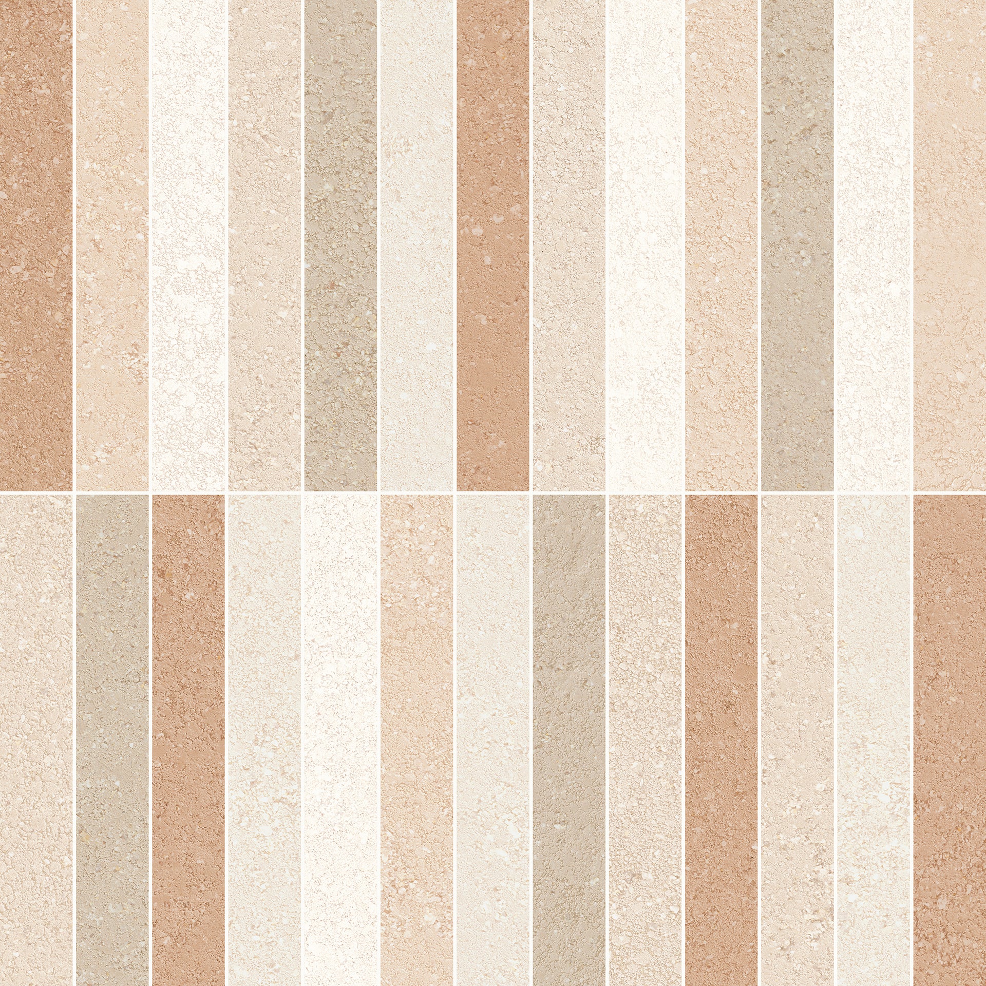 Pietra Essenza Multicolor porcelain mosaic tile by Emil, silktech finish, 11 5/8"x11 5/8"x9-mm size. Premium Italian porcelain for floors and walls.