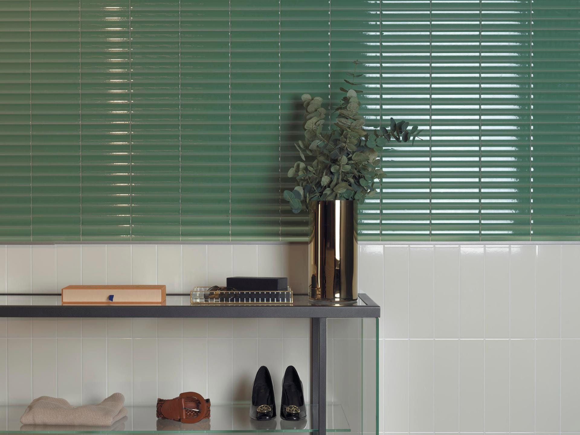 Blinds Jade Wall Tile (6x12x11.5-mm | gloss)